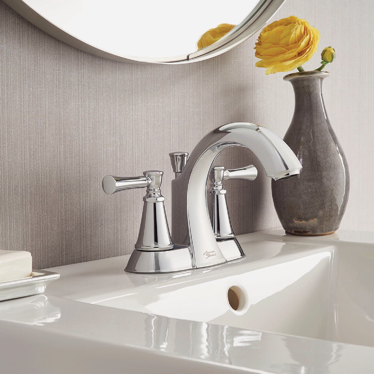American Standard Chancellor 2-Handle Lever 4 In. Centerset Bathroom Faucet with Pop-Up, Chrome  Image 5
