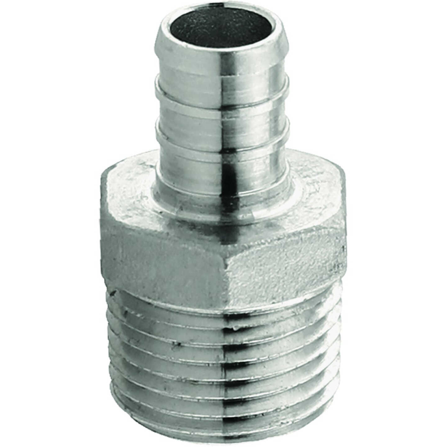 Plumbeez 1/2 In. x 1/2 In. MPT Stainless Steel PEX Adapter Image 1