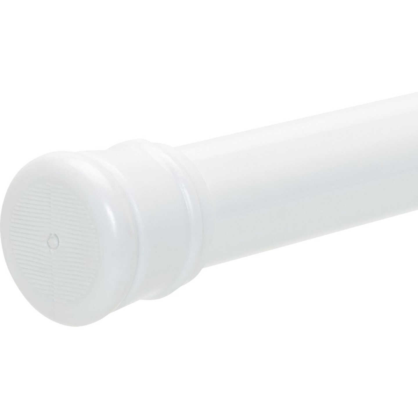 Zenith Zenna Home Straight 34-1/2 In. To 60 In. Adjustable Tension Shower Rod in White Image 3