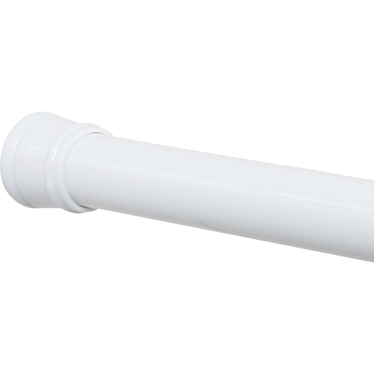 Zenith Zenna Home Straight 34-1/2 In. To 60 In. Adjustable Tension Shower Rod in White