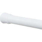 Zenith Zenna Home Straight 34-1/2 In. To 60 In. Adjustable Tension Shower Rod in White Image 1