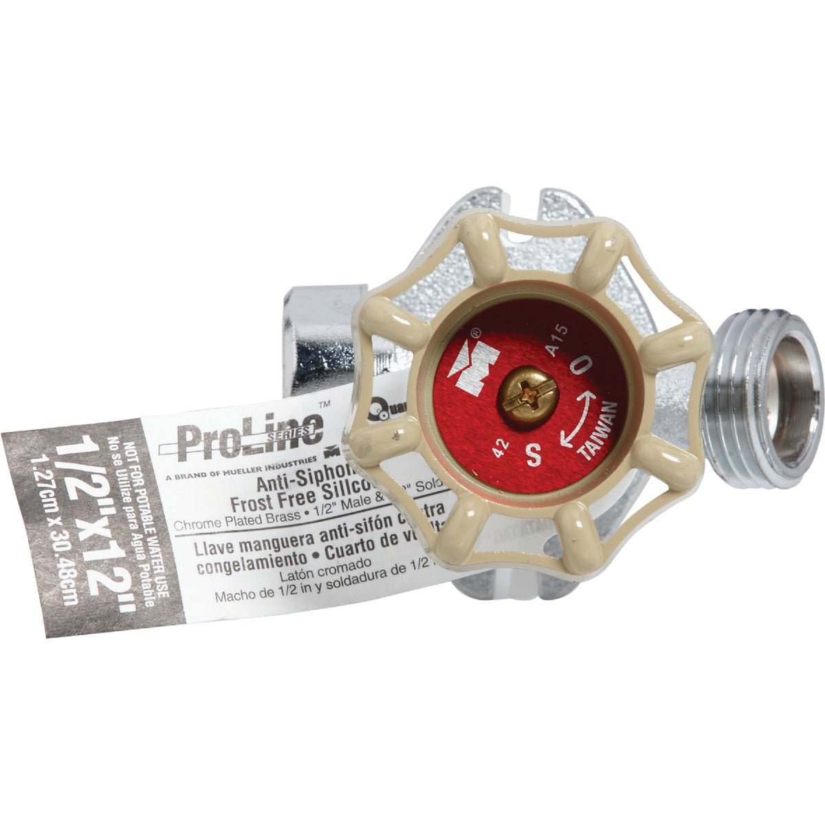 ProLine Chrome Plated Brass 1/2 In. MIP x 3/4 In. MHT 12 In. Frost Free Sillcock Image 2