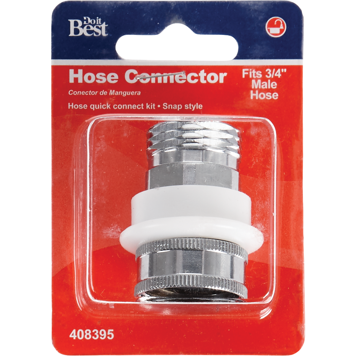 Do it 3/4" Male Hose Thread to Female Personal Shower Hose Connector Faucet Adapter Image 2