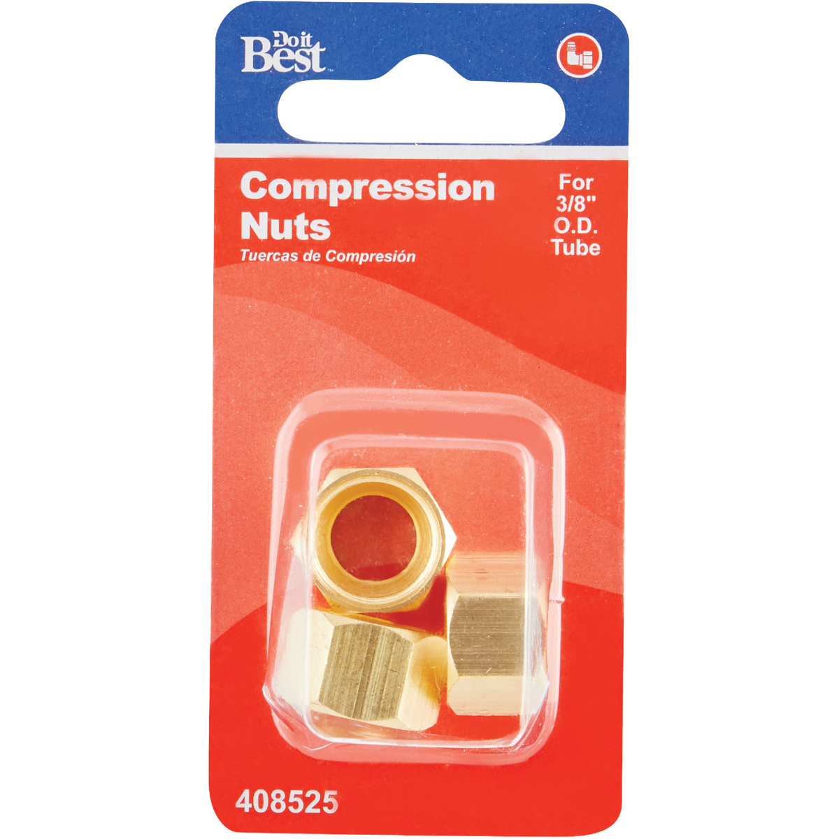 Do it 3/8 In. OD Brass Compression Nut (3-Pack) Image 2