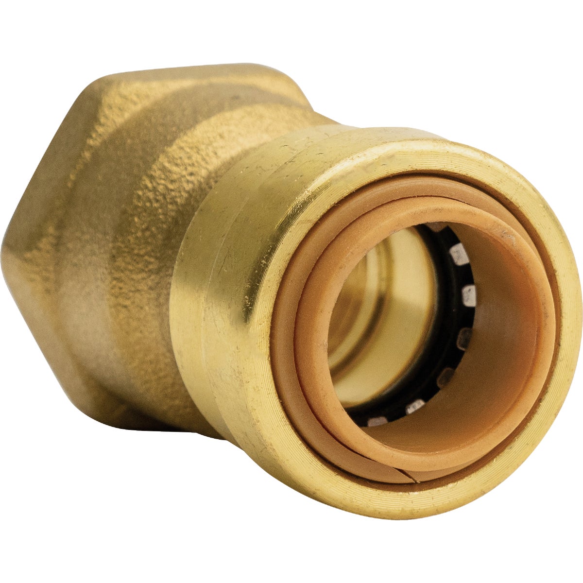 QuickFitting 1/2 In. Push-to-Connect x 1/2 In. FNPT Brass Straight Female Adapter