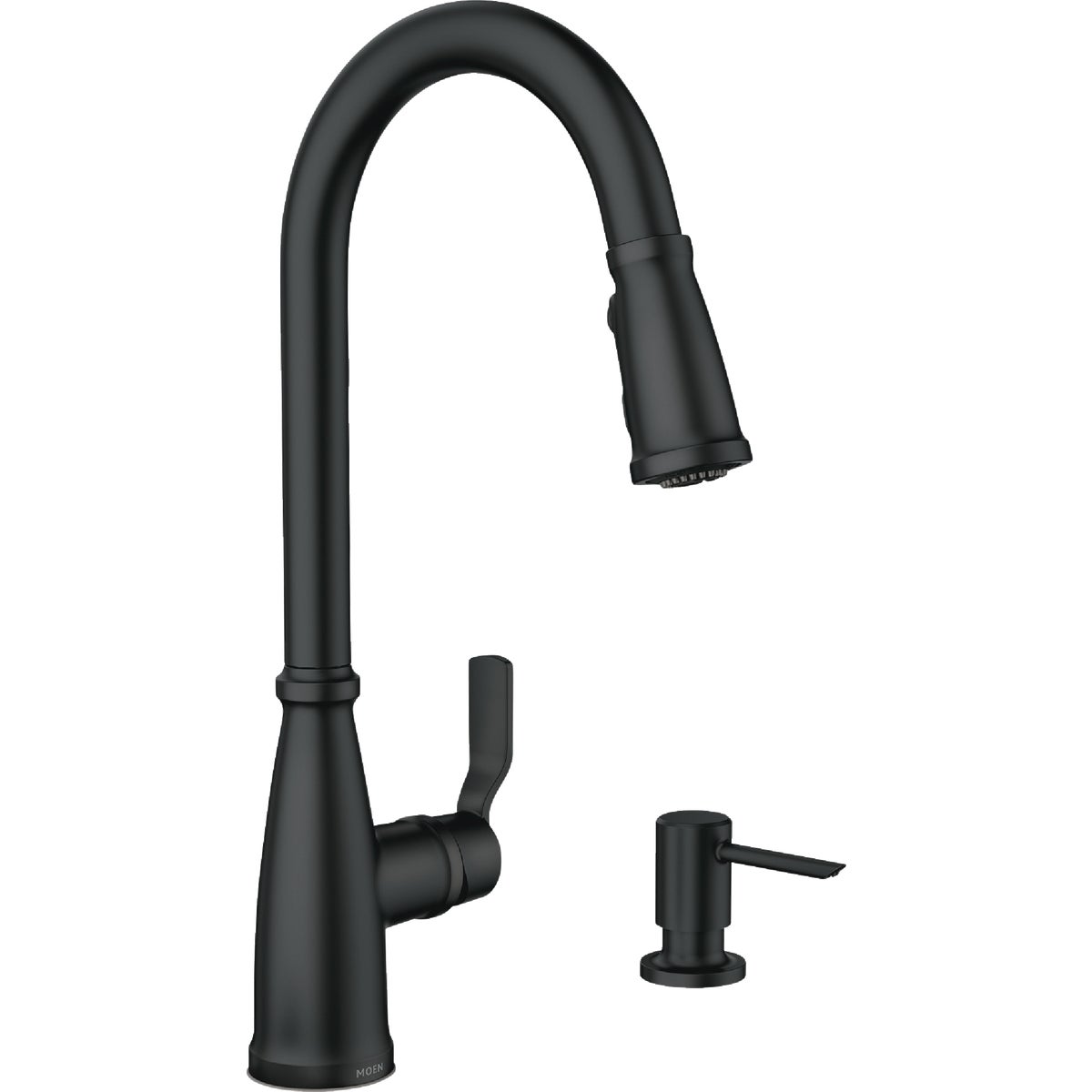 Moen Nolia 1-Handle Pull-Down High Arc Kitchen Faucet, Matte Black Image 5