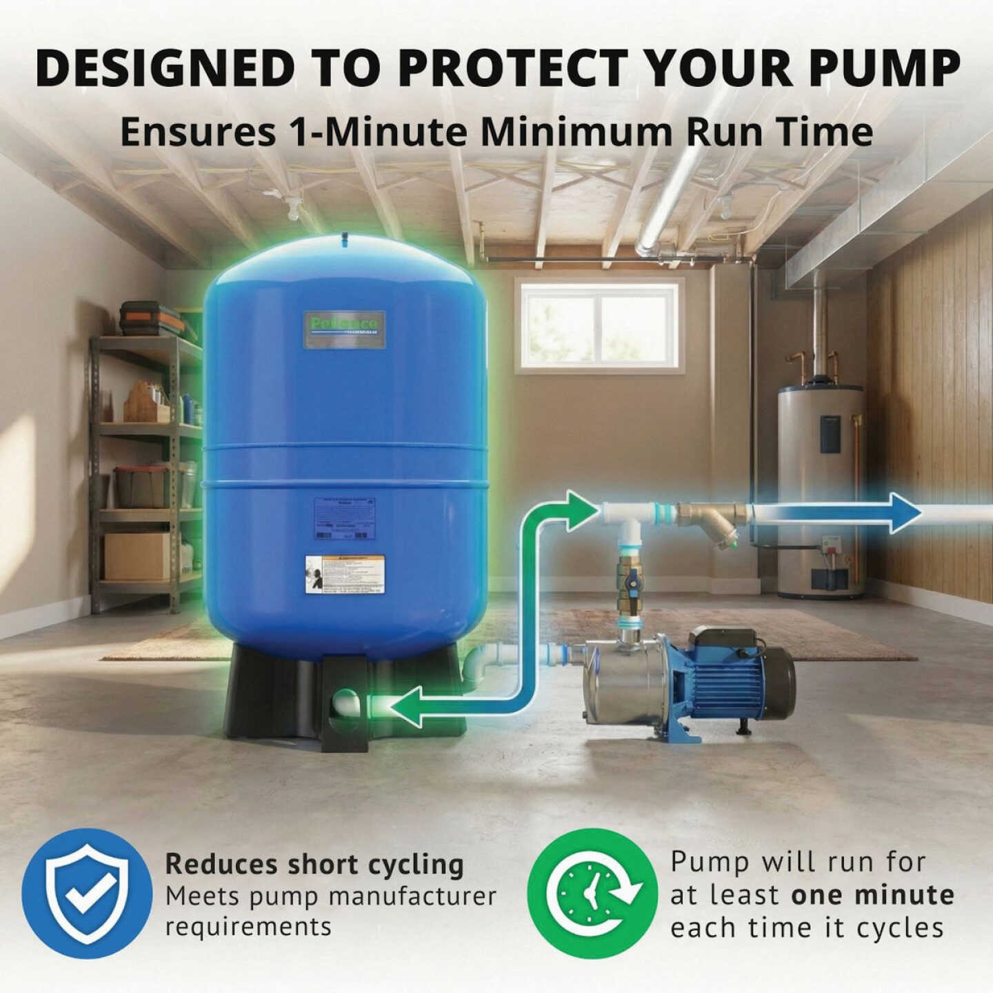 Reliance 86 Gal. Vertical Free-Standing Pressure Pump Tank Image 2