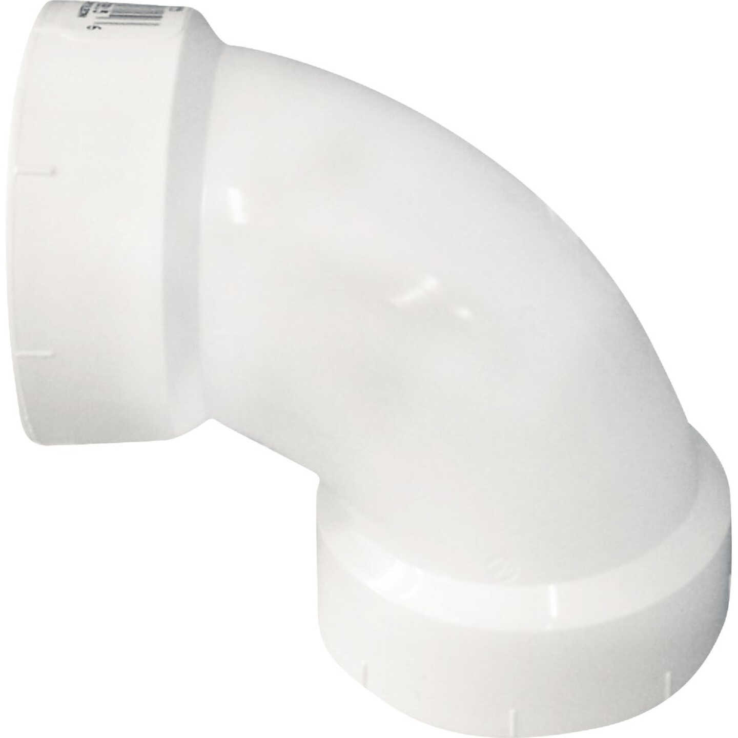 Charlotte Pipe 4 In. Schedule 40 90 Deg. Sanitary DWV PVC Elbow (1/4 Bend) Image 2