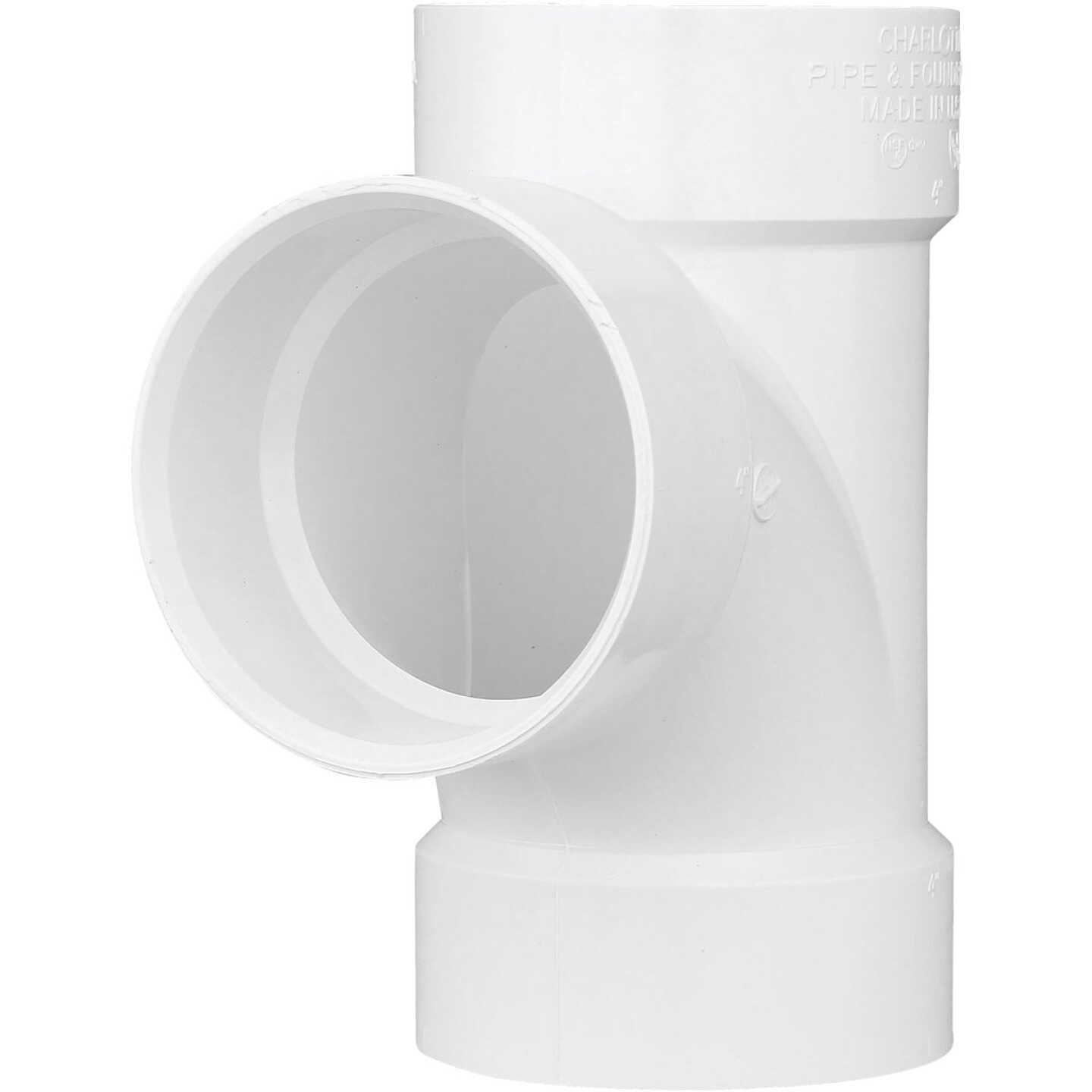 Charlotte Pipe 4 In. Schedule 40 Sanitary PVC Tee Image 1