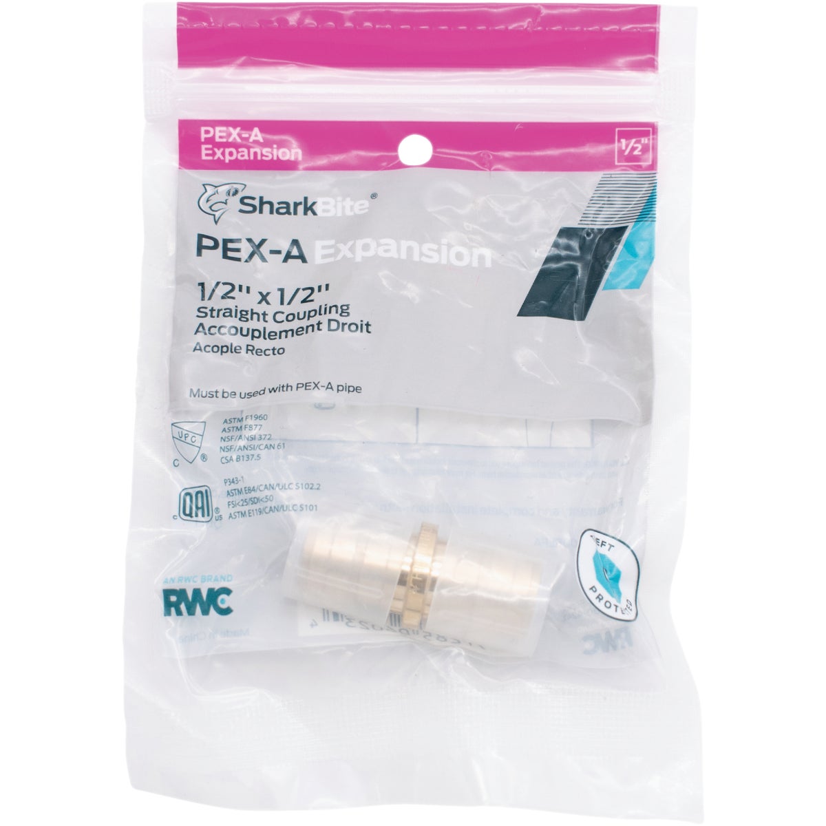 SharkBite PEX-A Brass 1/2 In. Coupling Image 2