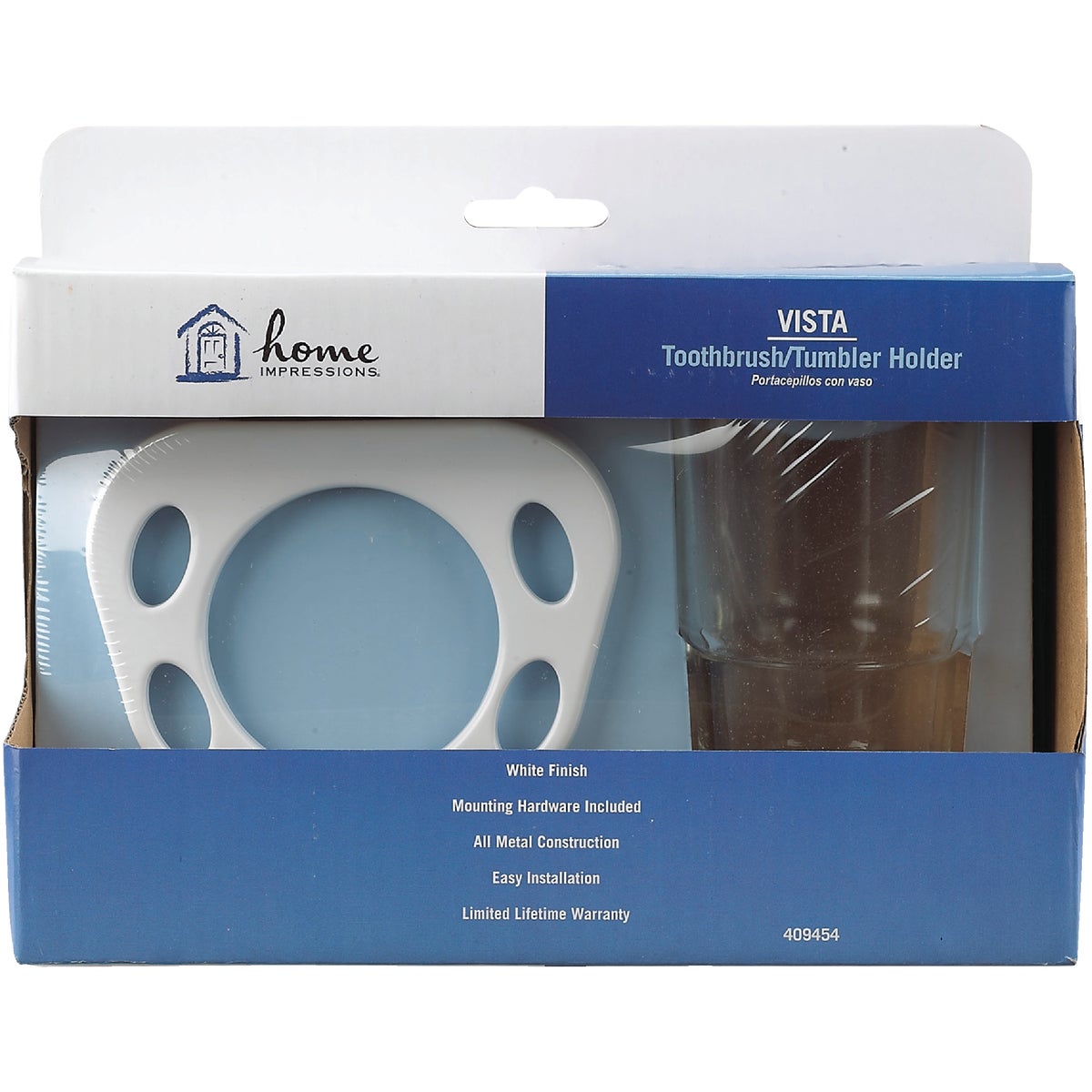 Home Impressions Vista White Toothbrush Holder Image 4