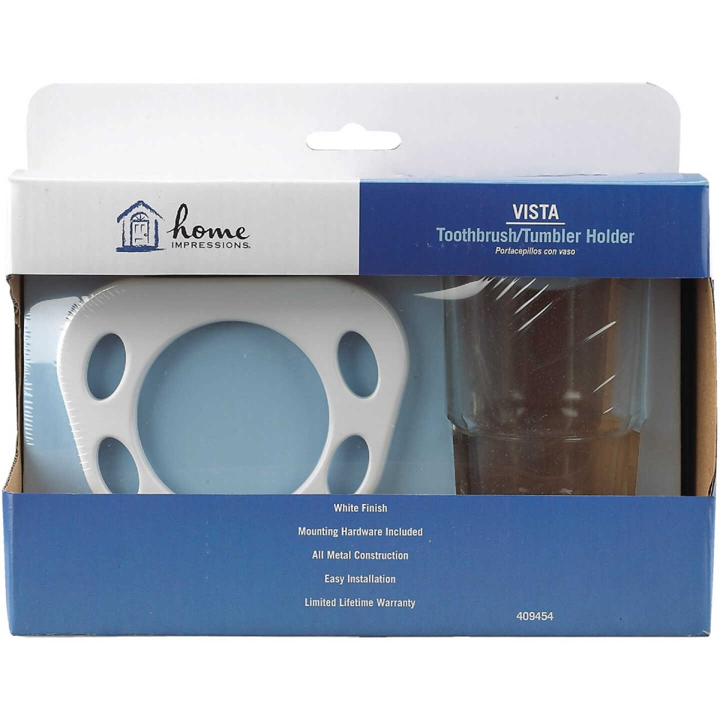 Home Impressions Vista White Toothbrush Holder Image 4