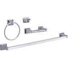 Home Impressions Vista 4-Piece Bath Hardware Set, Chrome Image 1