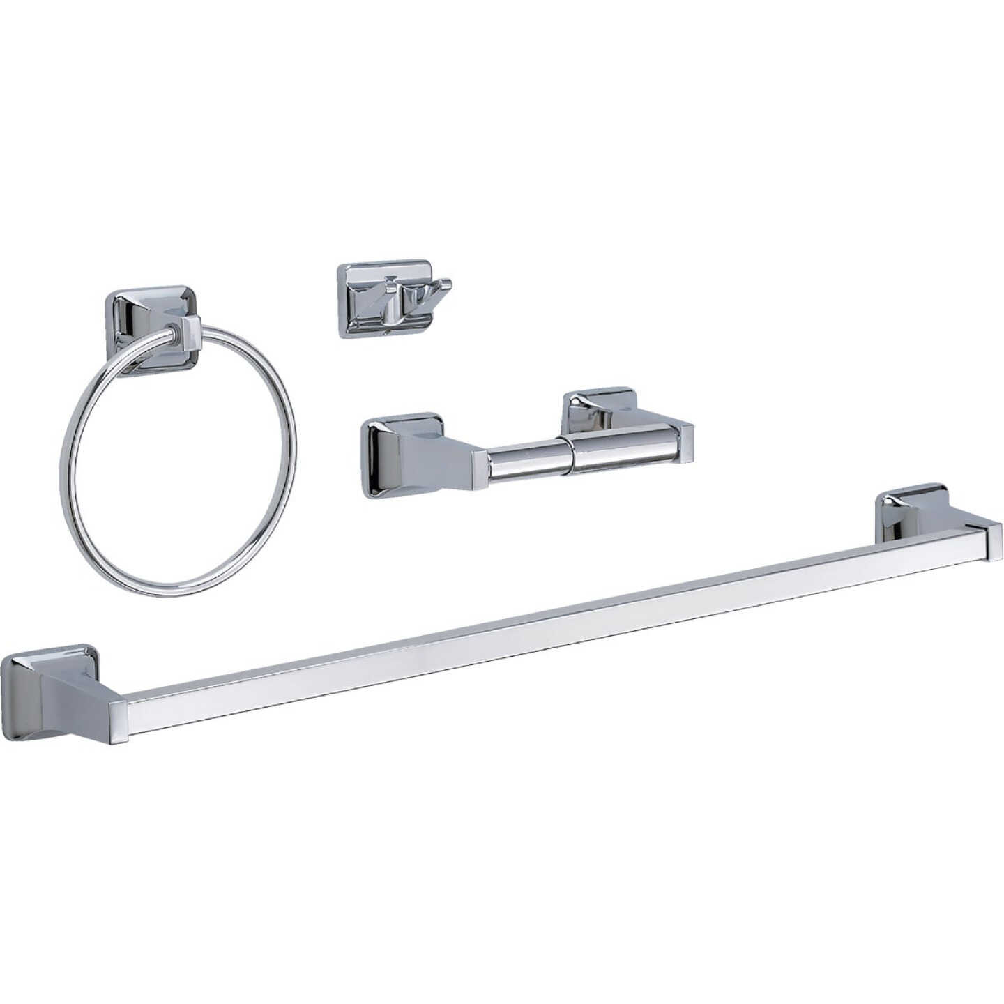 Home Impressions Vista 4-Piece Bath Hardware Set, Chrome Image 1