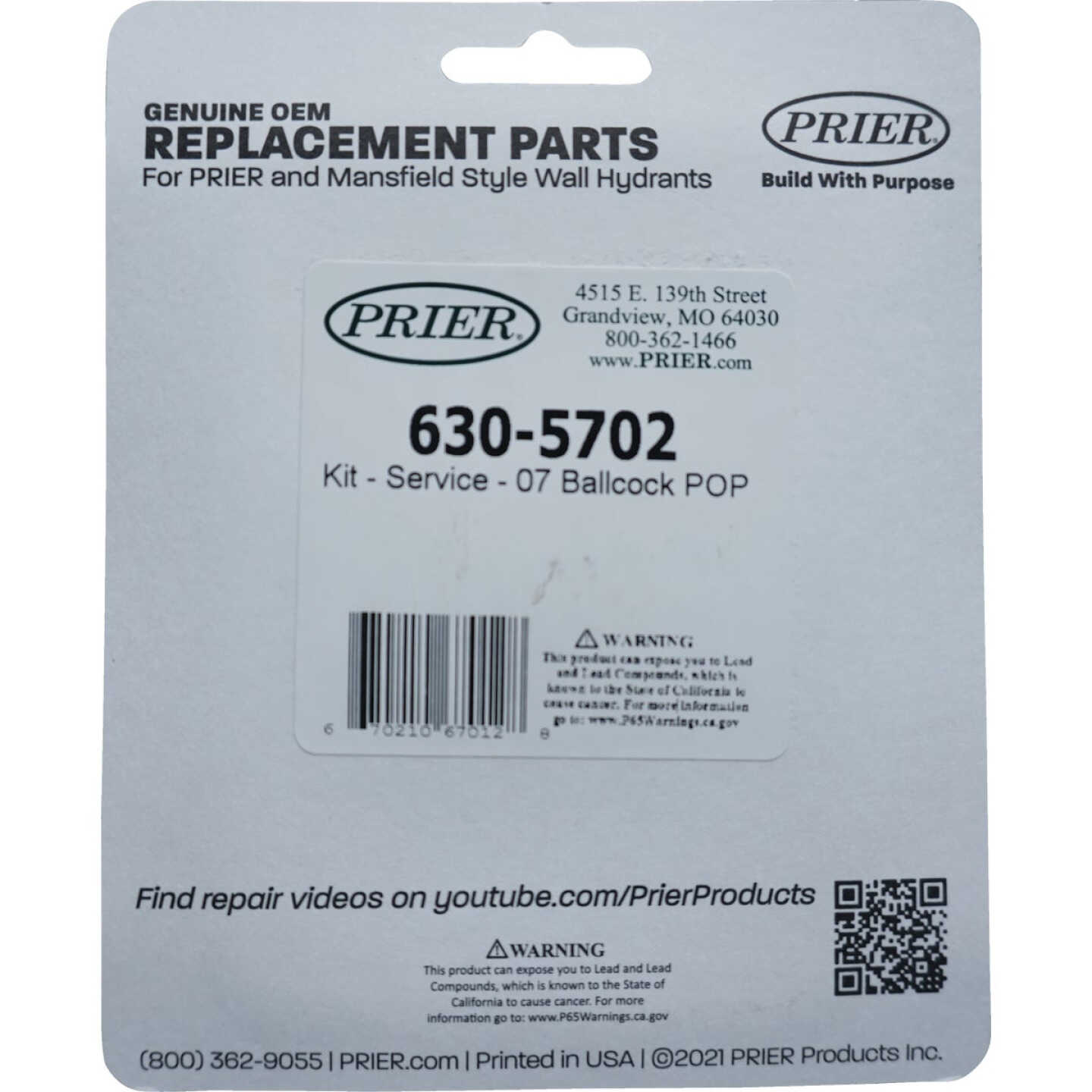 Mansfield Ballcock Service Kit Replacement Parts Image 2