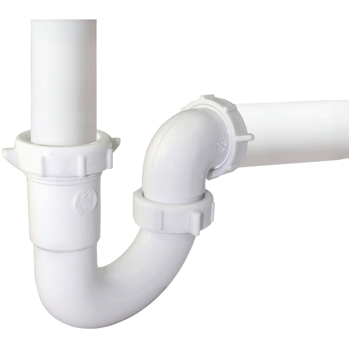 Keeney 1-1/2 In. or 1-1/4 In. White Plastic J-Bend Image 3