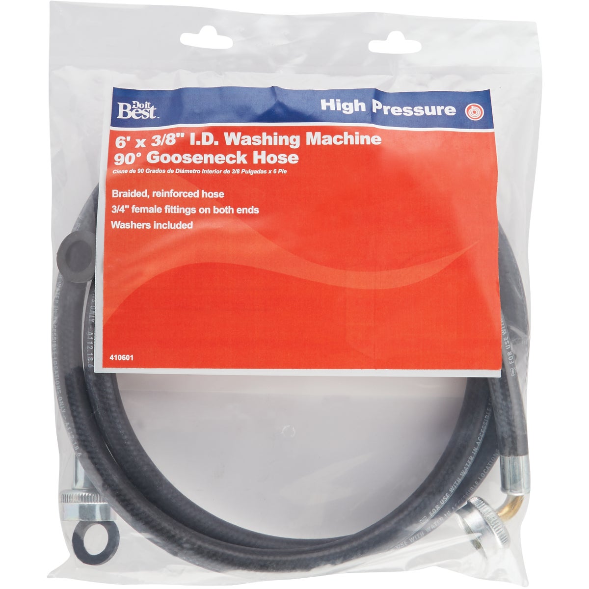 Do it 3/4 In. FGH X 6 Ft. Reinforced EPDM Rubber Washing Machine Hose Image 2