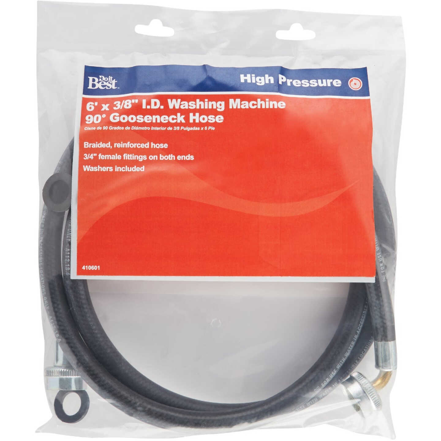 Do it 3/4 In. FGH X 6 Ft. Reinforced EPDM Rubber Washing Machine Hose Image 2