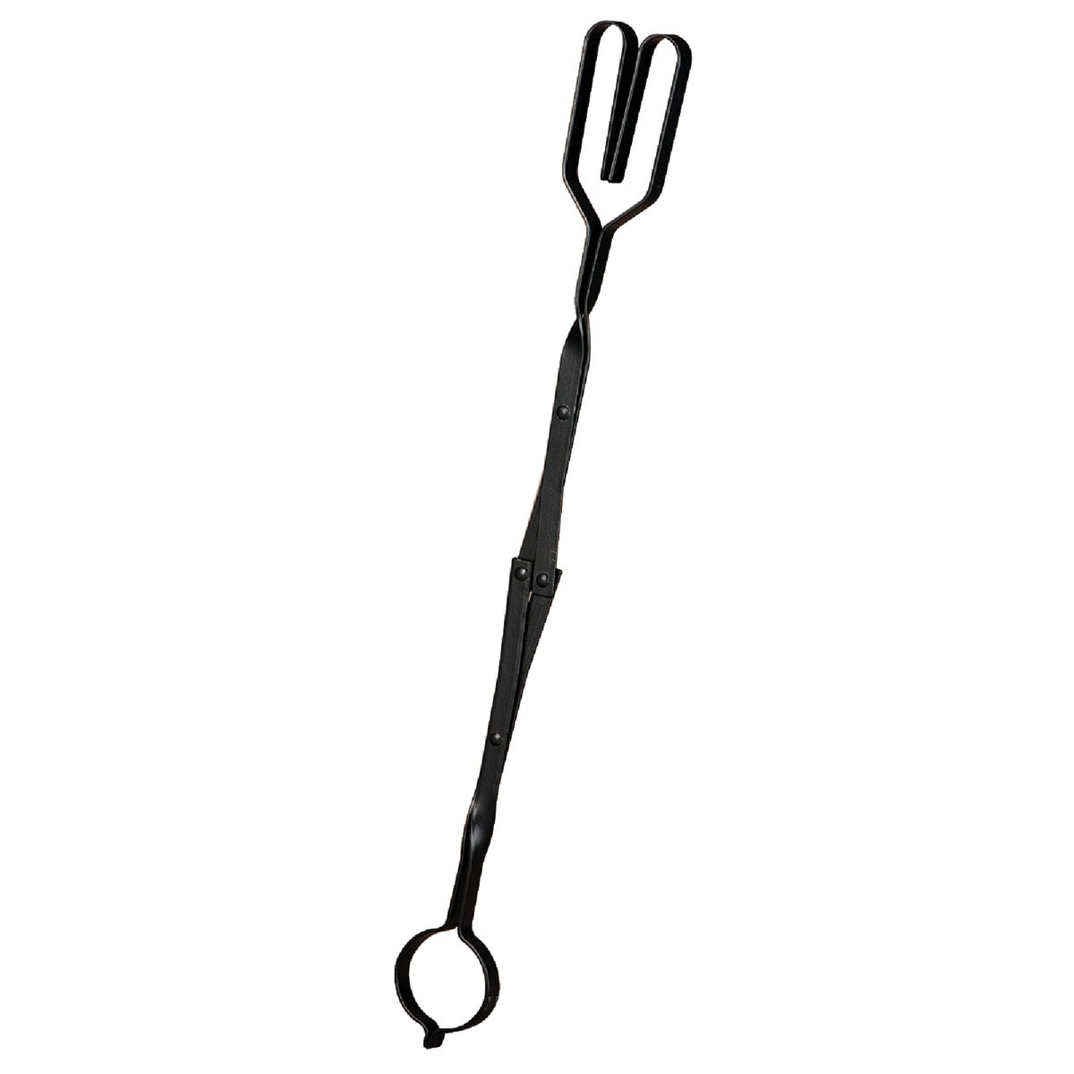 Home Impressions Rigid Steel 28 In. Black Fireplace Tongs Image 3