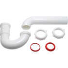 Keeney 1-1/2 In. to 1-1/4 In. White Plastic P-Trap with Reducer Washer Image 1