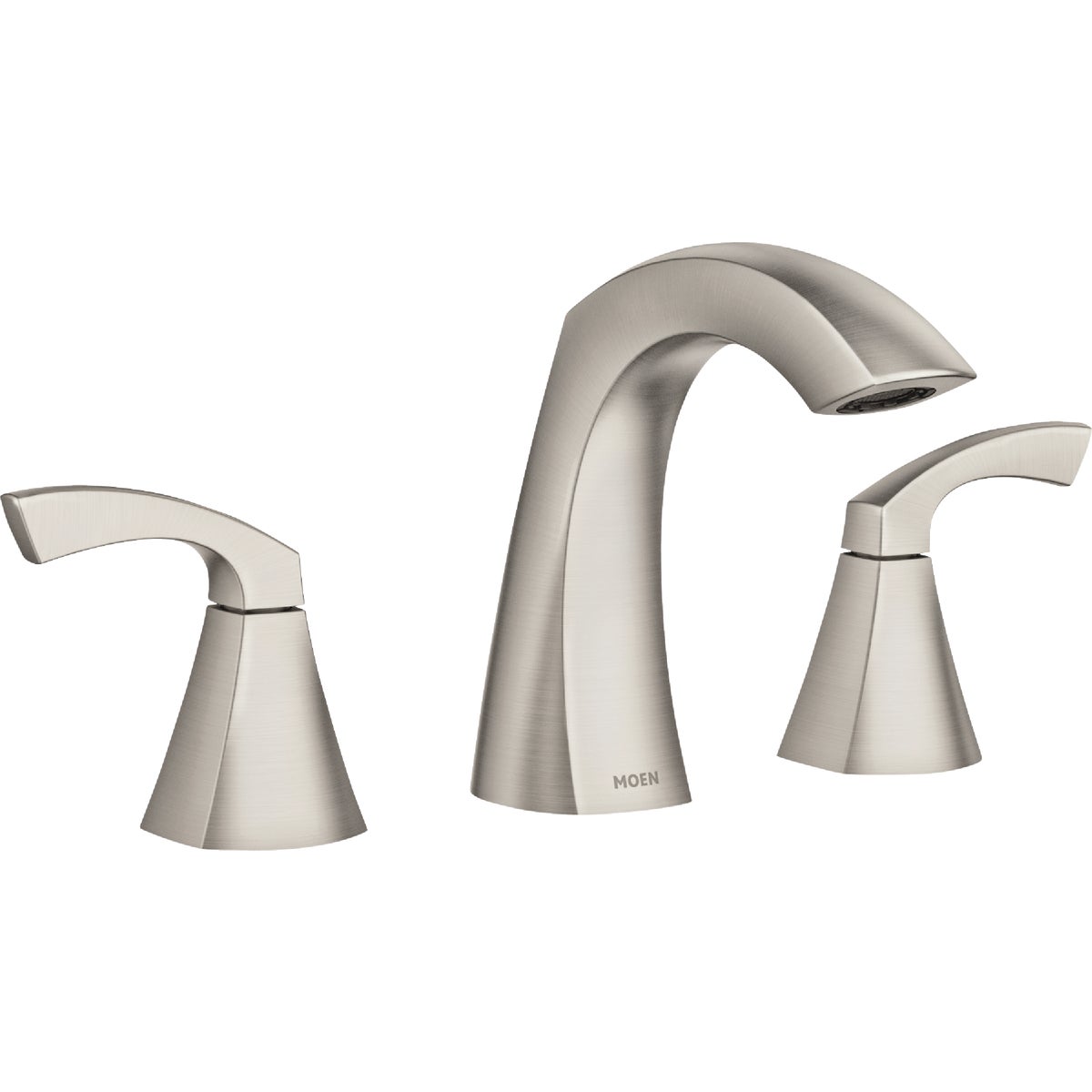 Moen Lindor 2-Handle Lever Widespread Bathroom Faucet, Spot Resist Brushed Nickel Image 1