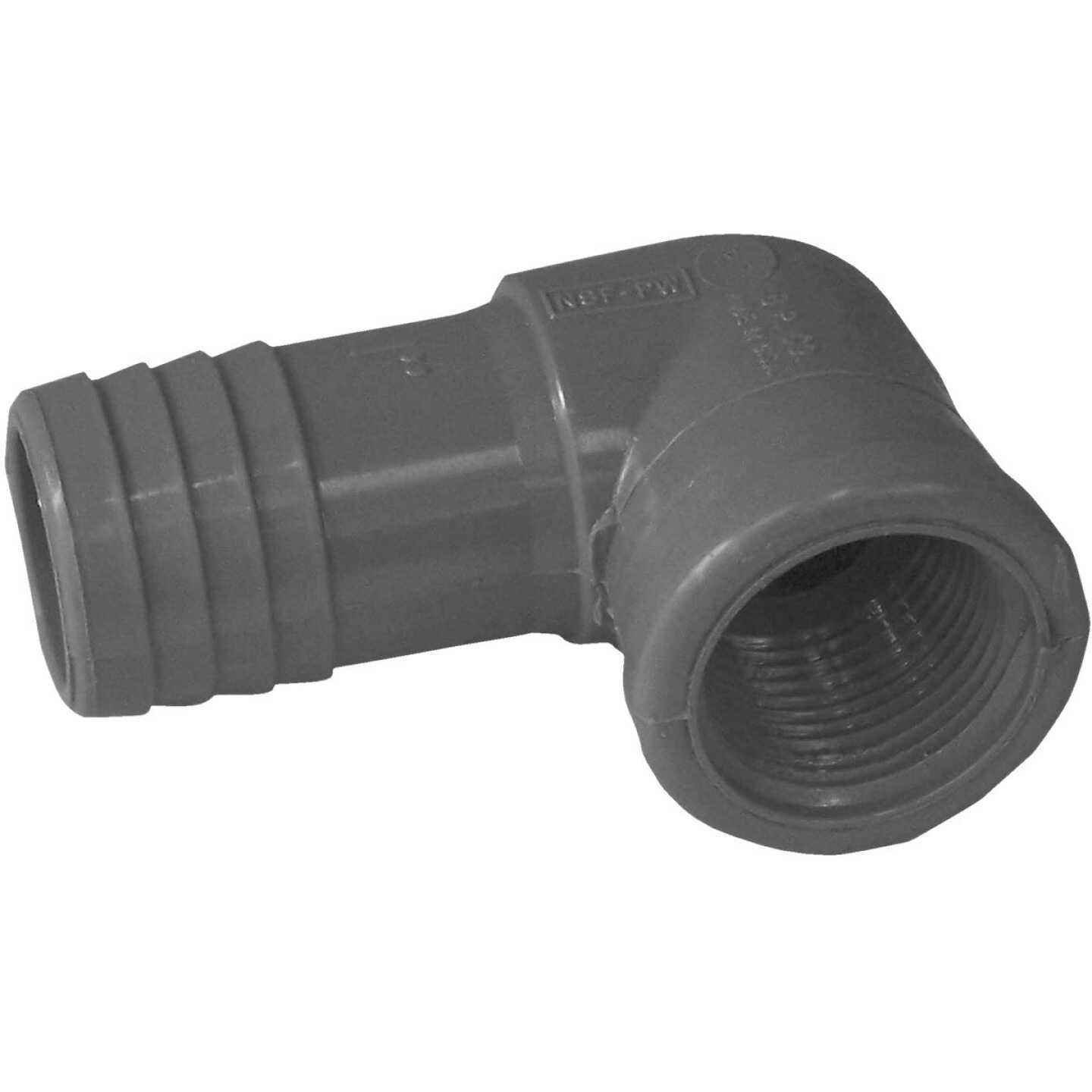 Boshart 1 In. x 3/4 In. FIP 90 Deg. Reducing Polypropylene Insert Elbow (1/4 Bend) Image 1