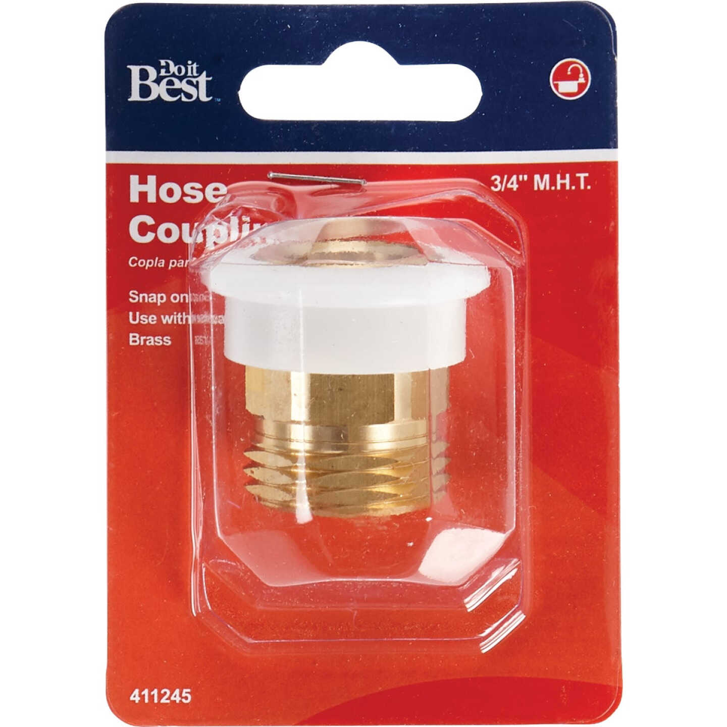 Do it Best 3/4" Male Snap On Hose Coupling Faucet Adapter Image 2