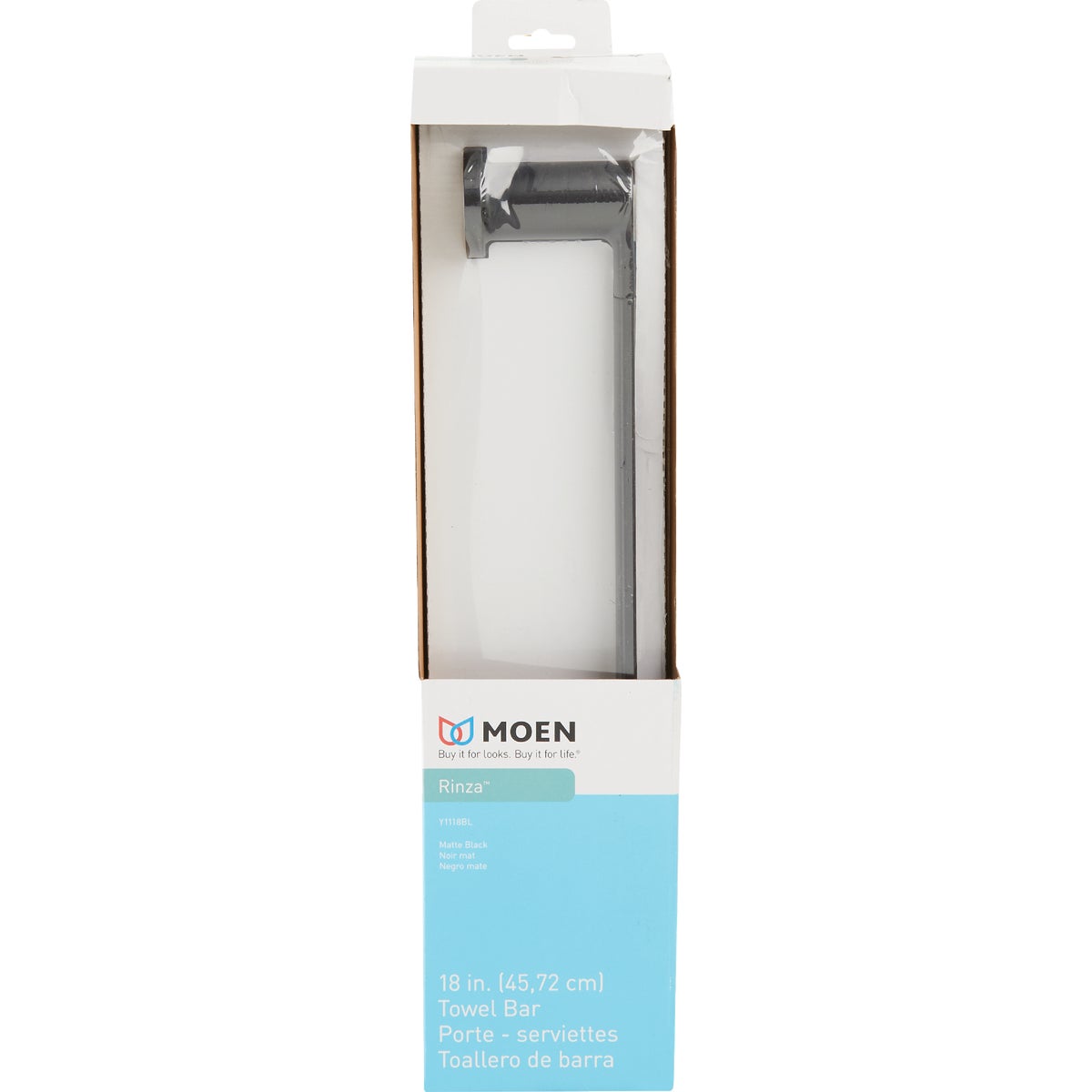 Moen Rinza 18 In. Towel Bar, Matte Black Image 3