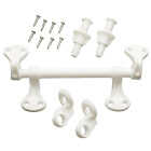 Do it Best 1/2" White Polyethylene Toilet Seat Hinge Image 1
