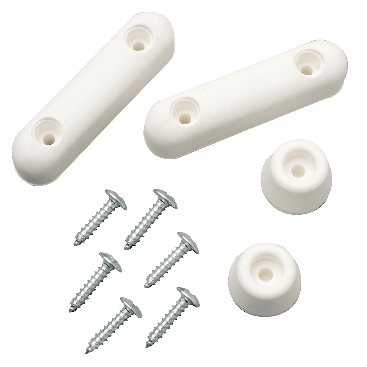 Do it Best 2" x 3/4" White Plastic Toilet Seat Screw Bumper Set