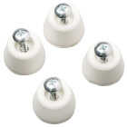 Do it Best 3/4" White Vinyl Toilet Seat Screw Bumper Set Image 1