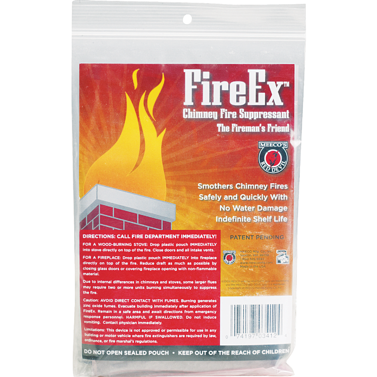 Meeco's Red Devil FireEx Chimney Fire Suppressant Image 2