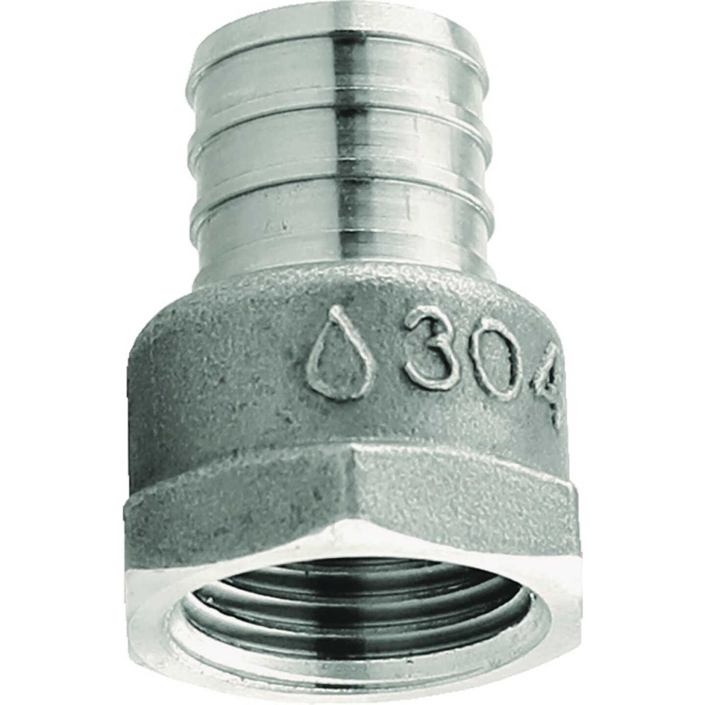 Plumbeez 3/4 In. x 1/2 In. FPT Stainless Steel PEX Adapter Image 1