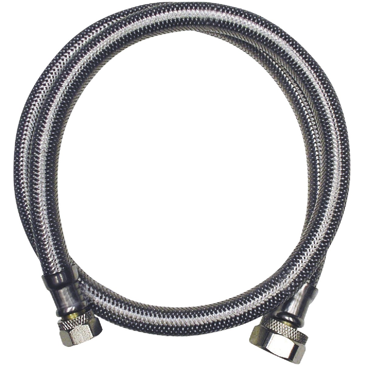 Do it Best 3/8 In. C X 1/2 In. F X 9 In. L. Braided Stainless Steel Faucet Supply Line Image 1