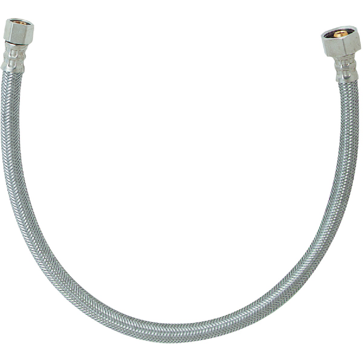 Do it Best 3/8 In. C X 1/2 In. F X 20 In. L. Braided Stainless Steel Faucet Supply Line Image 1