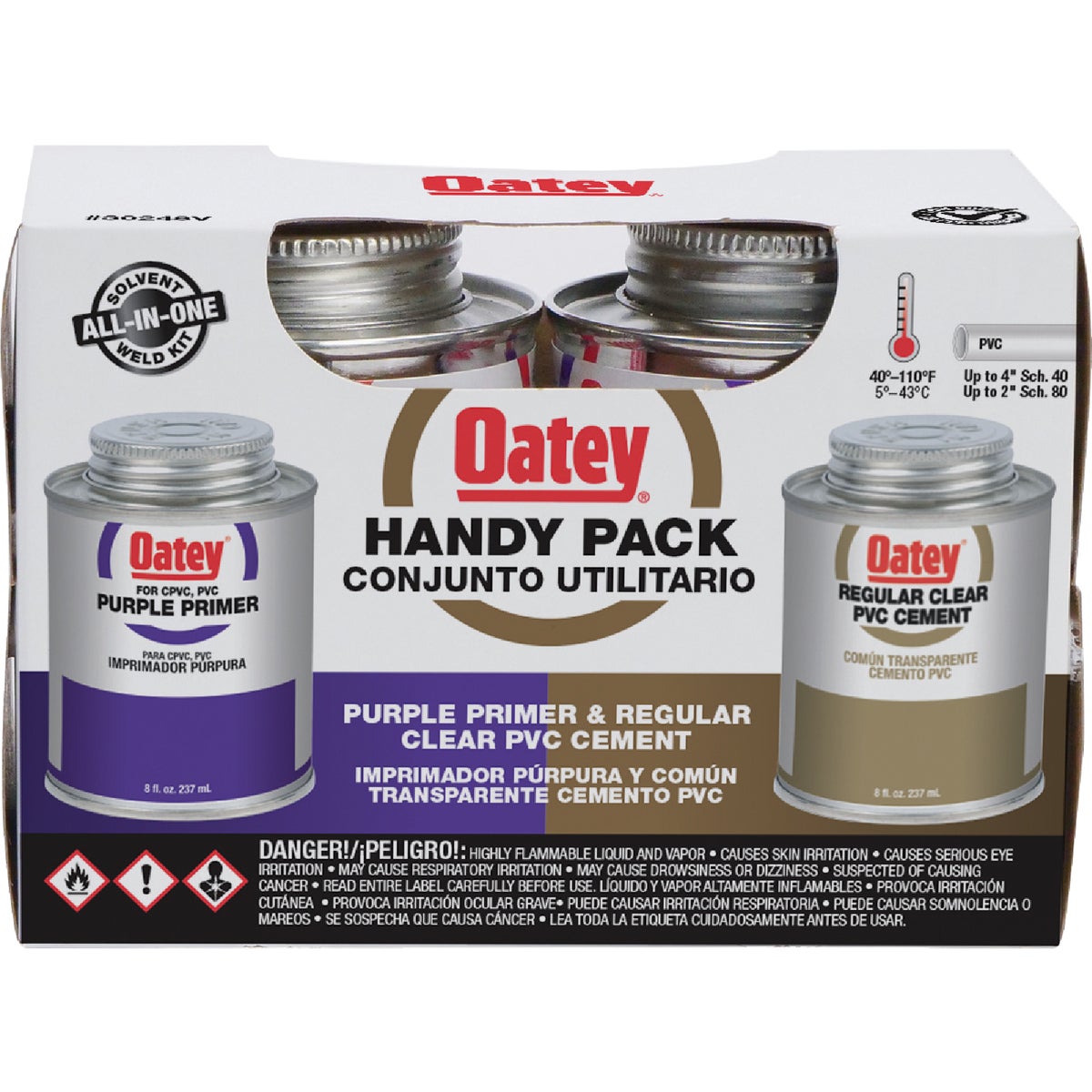 Oatey 4 Oz. Low Voc Primer & Cement PVC Cement Kit
