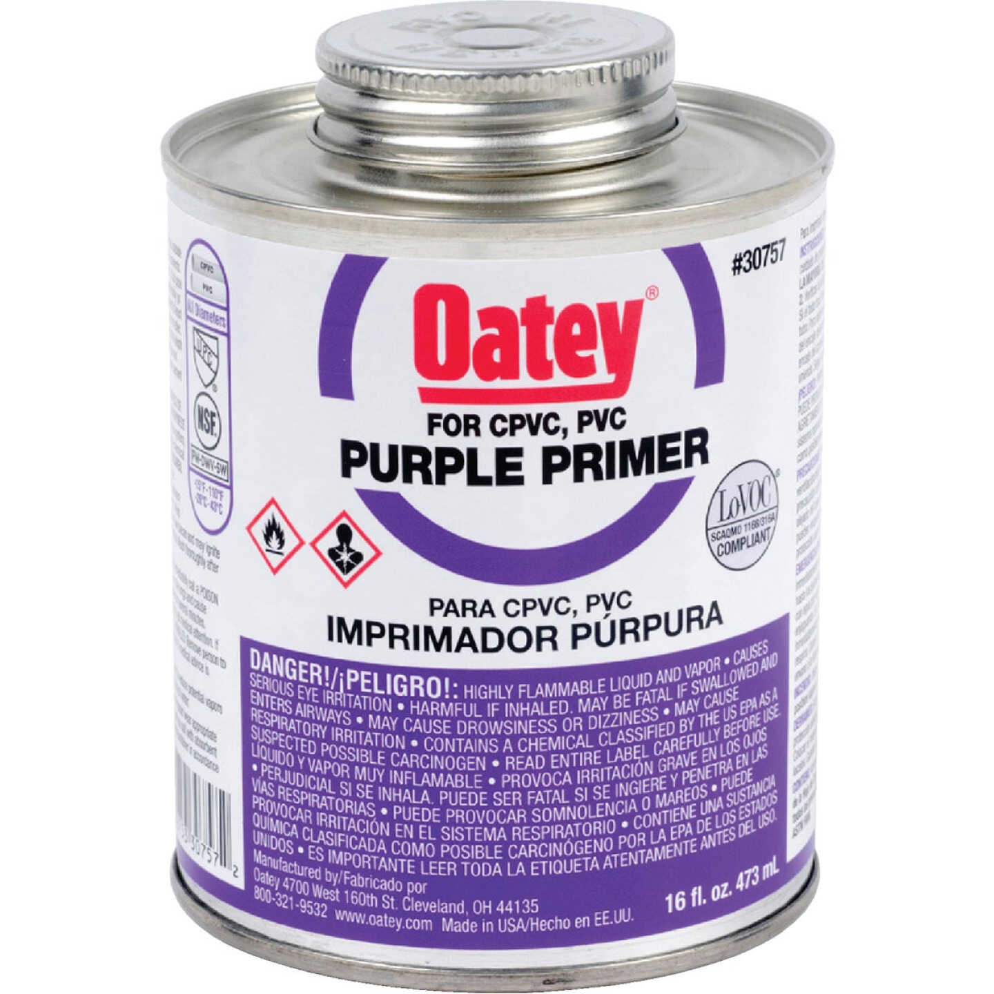 Oatey 16 Oz. Purple Pipe and Fitting Primer for PVC/CPVC Image 1