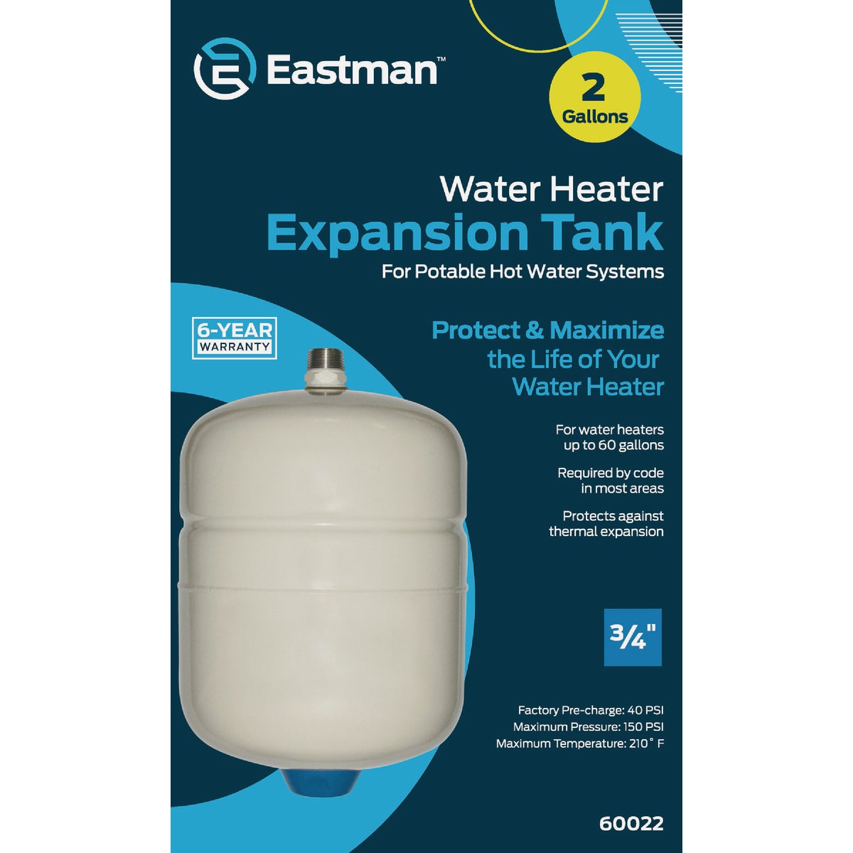 Eastman 2 Gal. Water Heater Expansion Tank Image 2