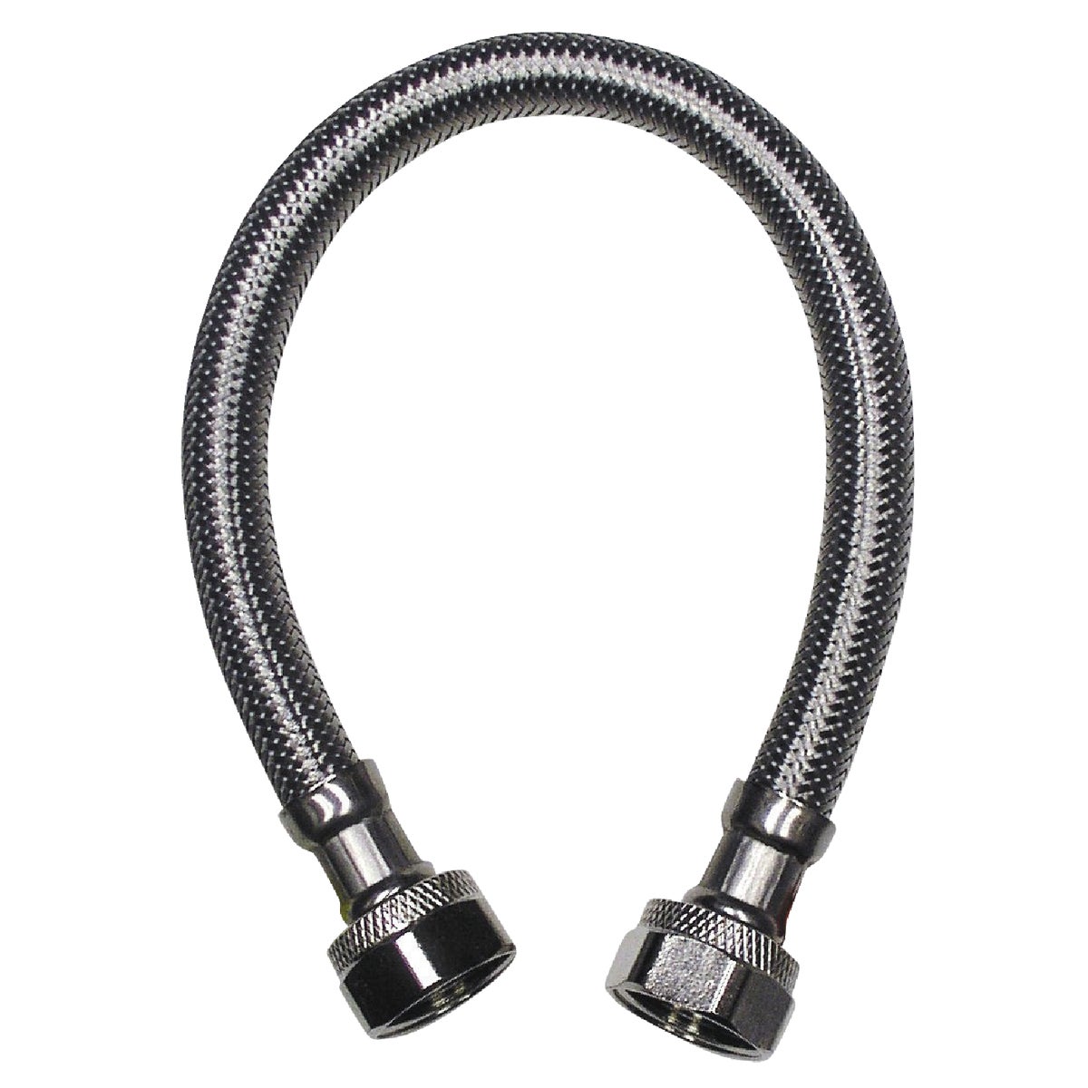 Do it Best 1/2 In. F X 1/2 In. F X 16 In. L. Braided Stainless Steel Faucet Supply Line Image 1