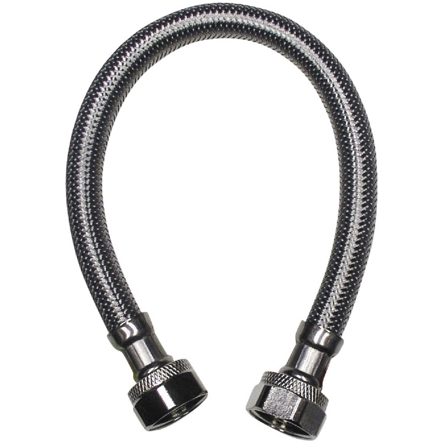 Do it Best 1/2 In. F X 1/2 In. F X 20 In. L. Braided Stainless Steel Faucet Supply Line Image 1