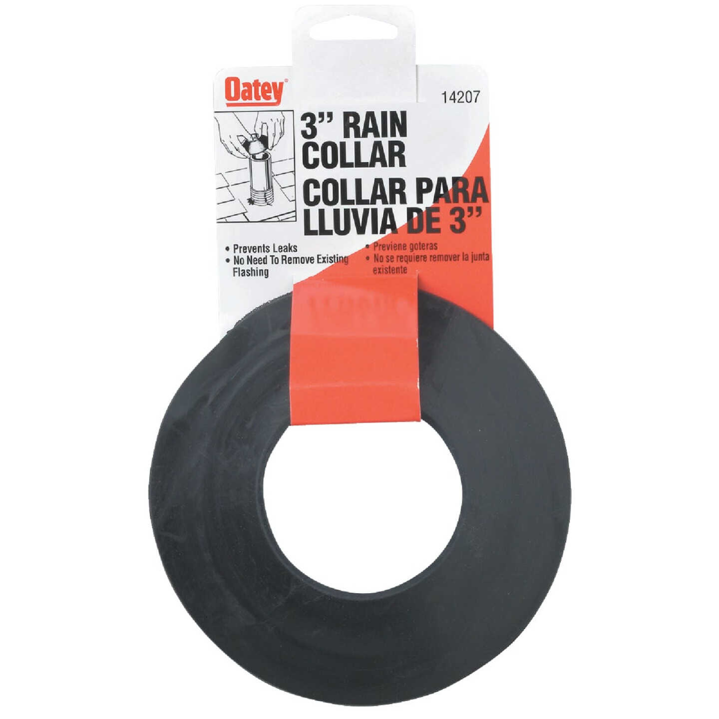 Oatey 3 In. Rubber Rain Collar Image 1
