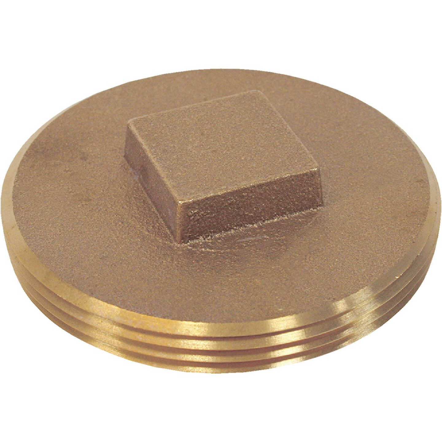 B&K 4 In. NPT Brass Raised Square Head Plug Image 1