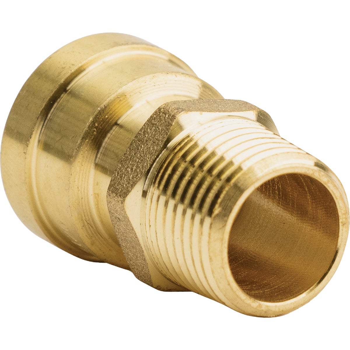 QuickFitting 1/2 In. Push-to-Connect x 1/2 In. MNPT Brass Straight Male Adapter
