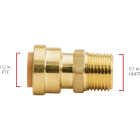 QuickFitting 1/2 In. Push-to-Connect x 1/2 In. MNPT Brass Straight Male Adapter Image 4