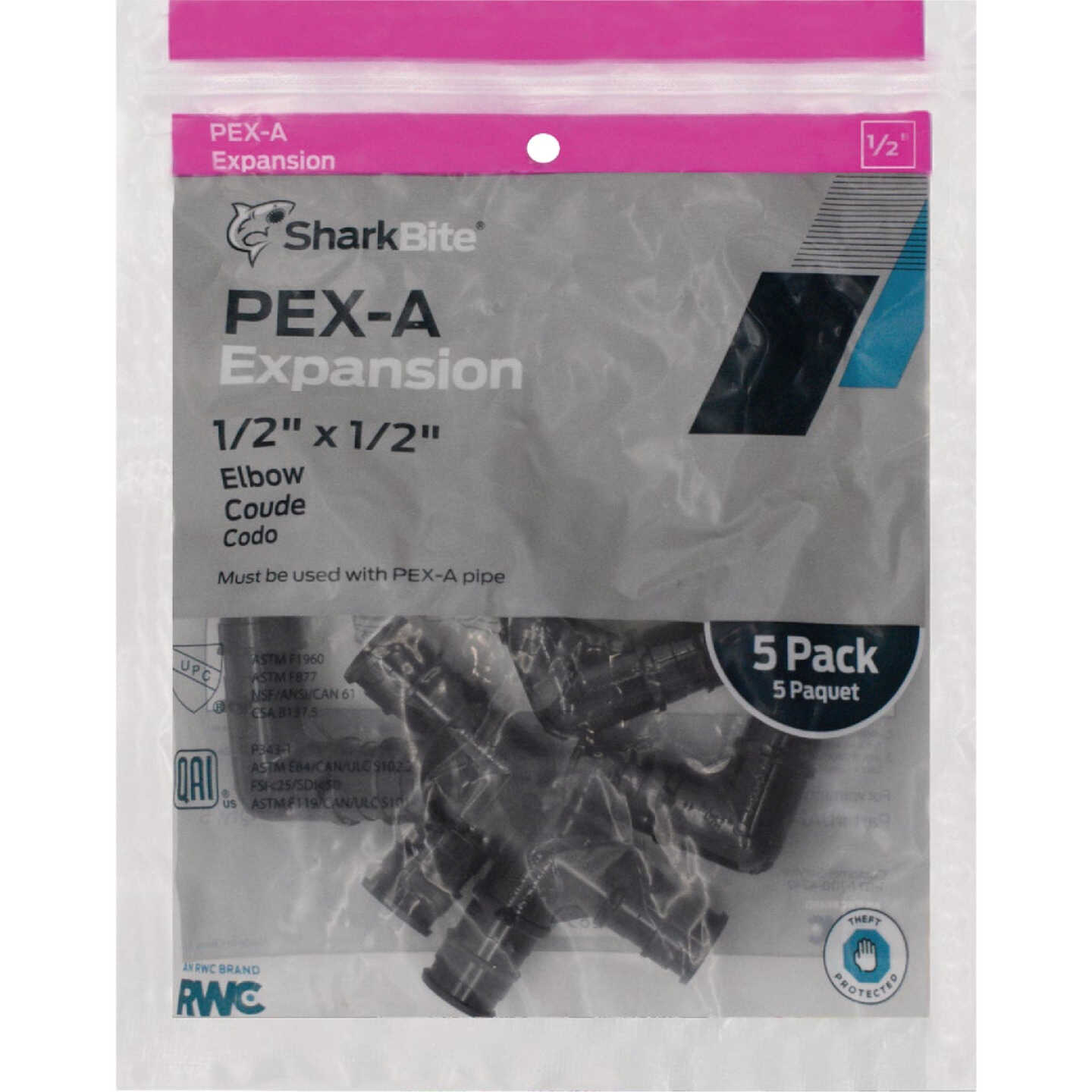 SharkBite 1/2 In. 90 Deg. Poly PEX-A Elbow (1/4 Bend) (5-Pack) Image 2