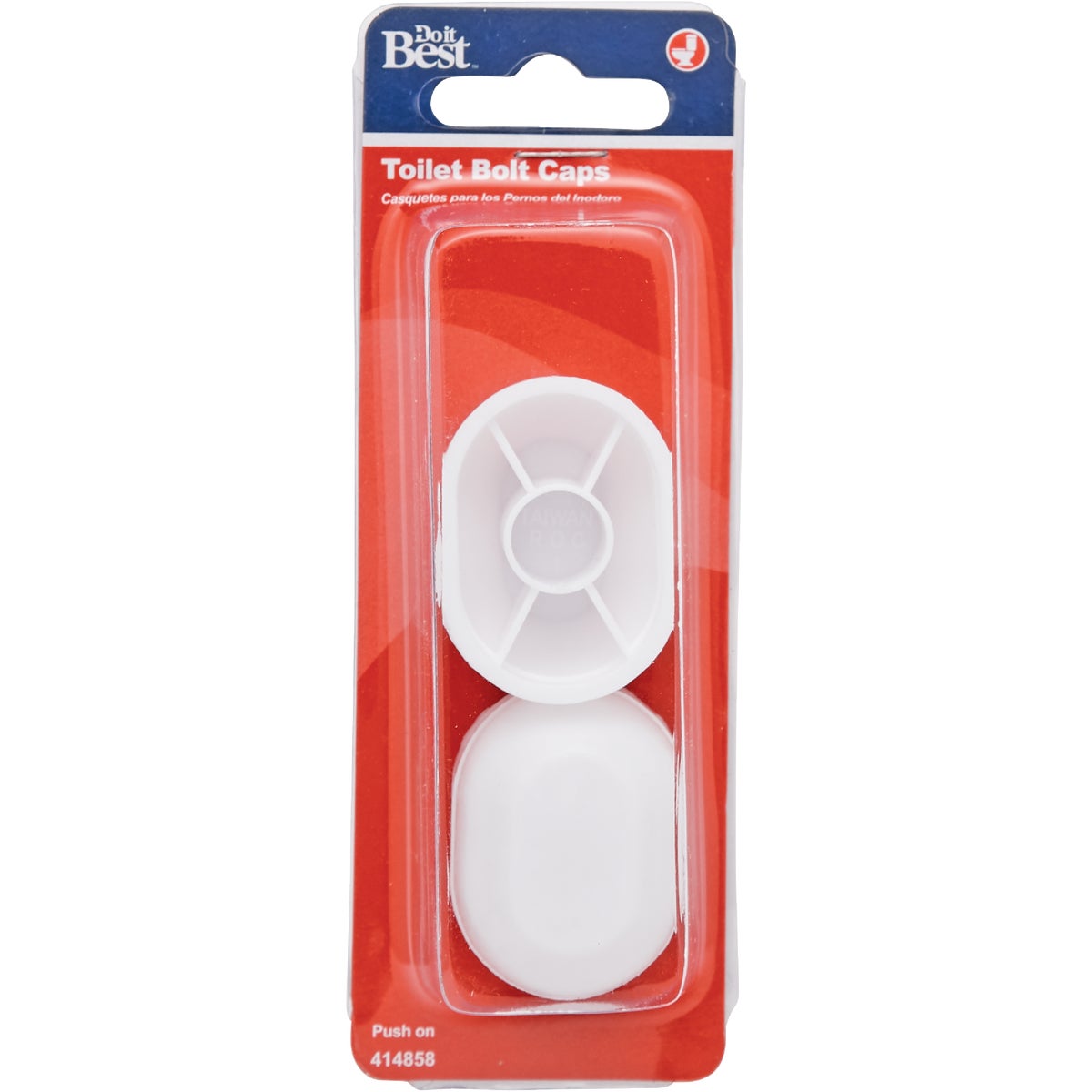 Do it Best Oval White Plastic Snap-On Toilet Bolt Caps (2 Ct.) Image 2