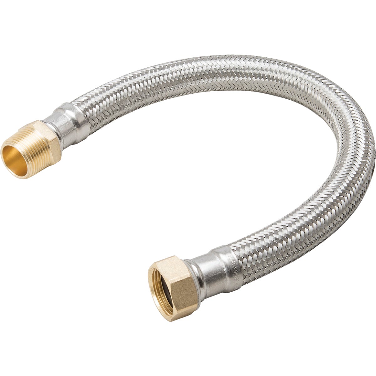 Do it Best 3/4 In. MIP x 3/4 In. FIP x 24 In. Braided Stainless Steel Water Heater Connector