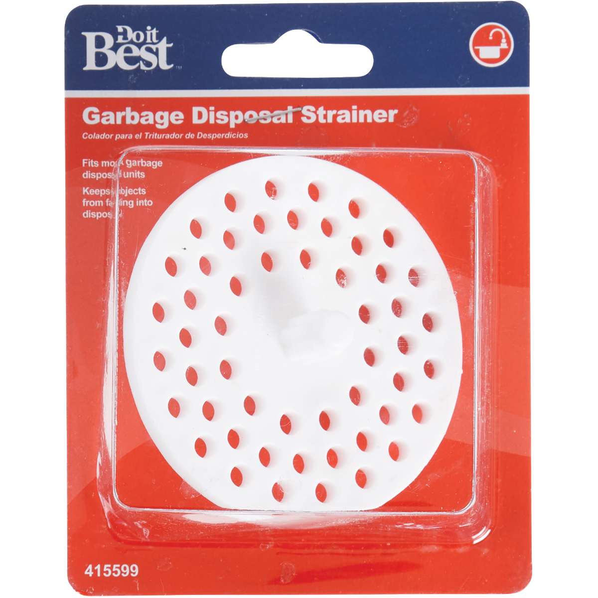Do it 3-1/8 In. Dia White Plastic Garbage Disposer Strainer Image 2