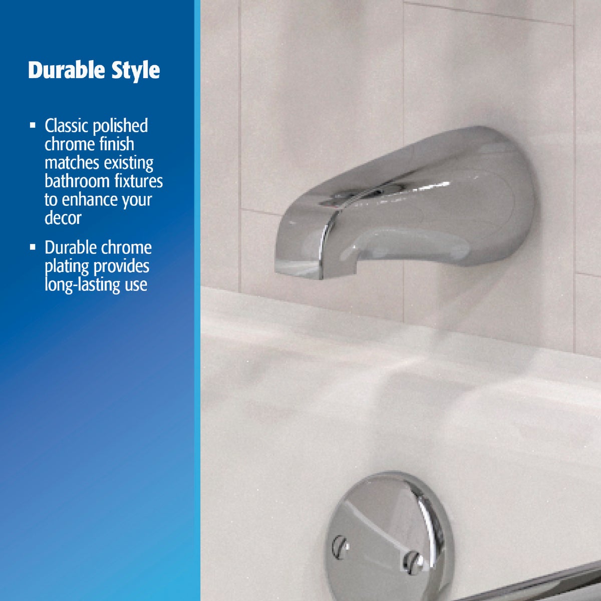Do it Best Universal Fit Chrome Bathtub Spout Image 4