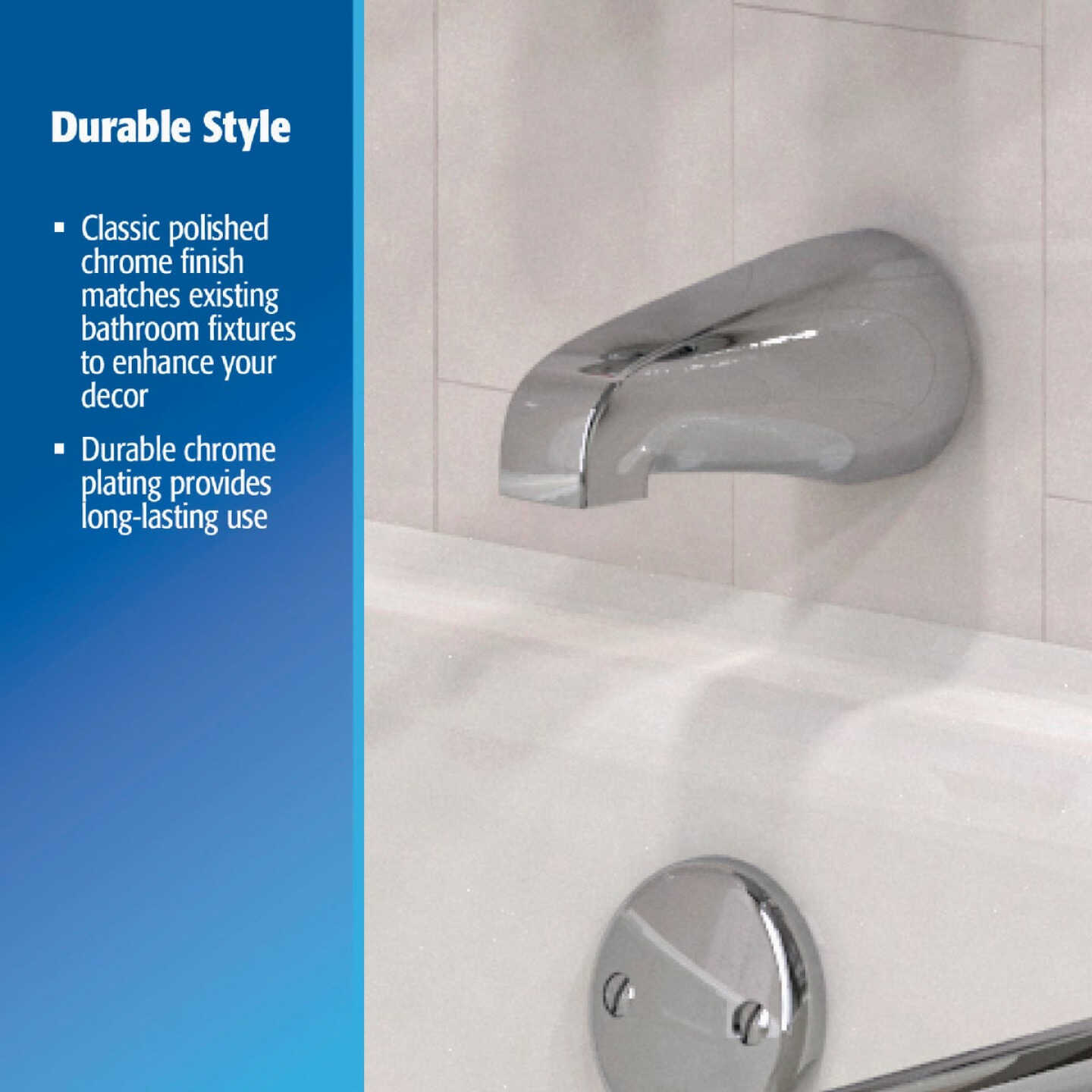 Do it Best Universal Fit Chrome Bathtub Spout Image 4